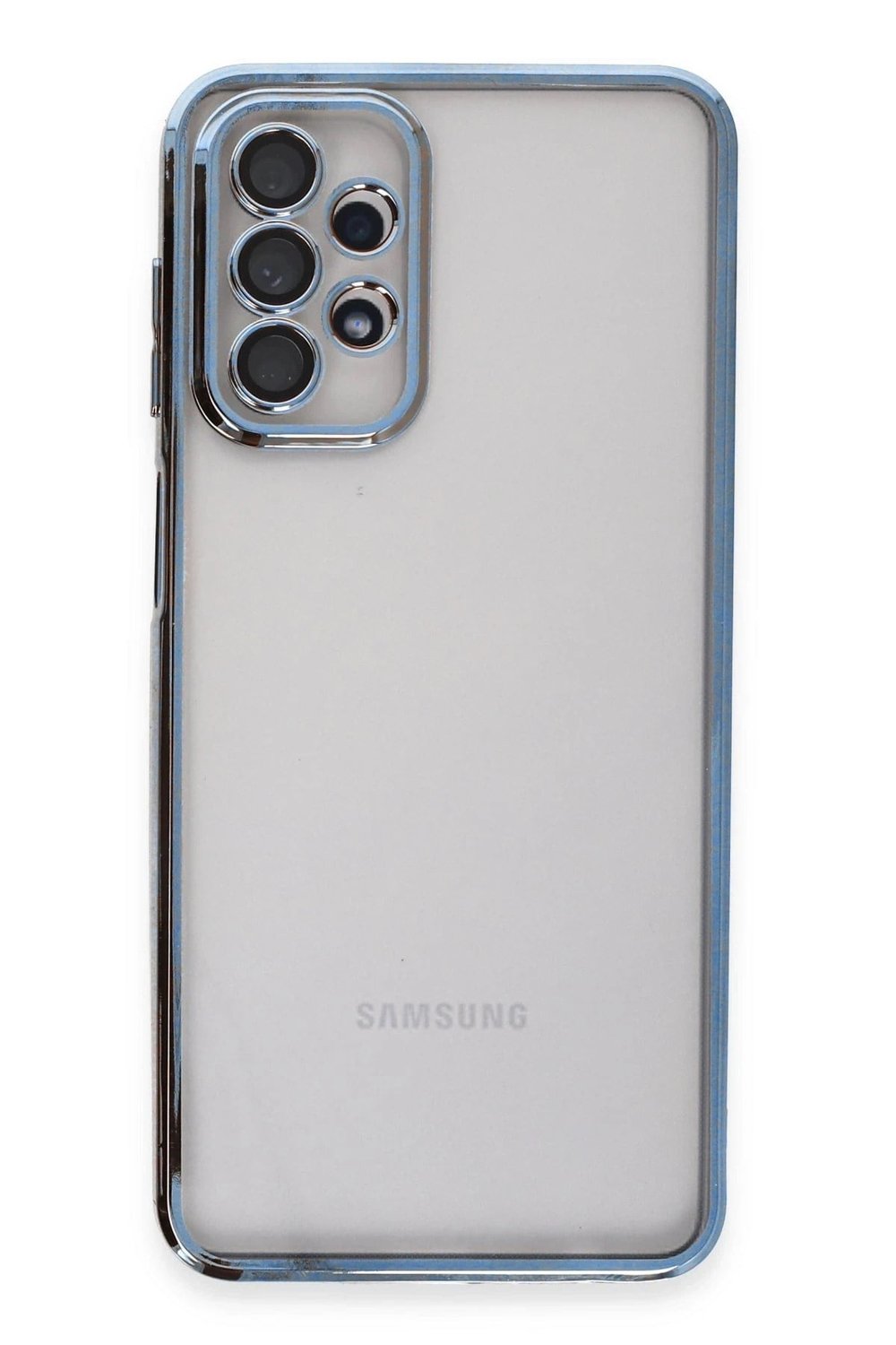 Mey İthalat®  Samsung Galaxy A23 4G Kılıf  Lensli Silikon - Açık Mavi
