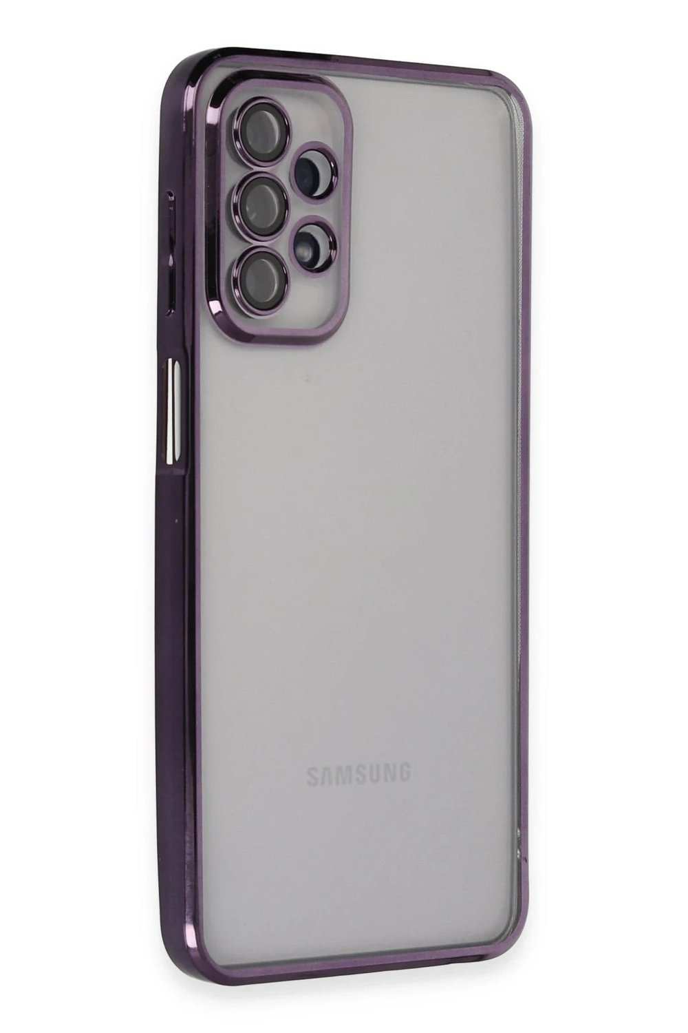 Mey İthalat®  Samsung Galaxy A23 4G Kılıf  Lensli Silikon - Mor