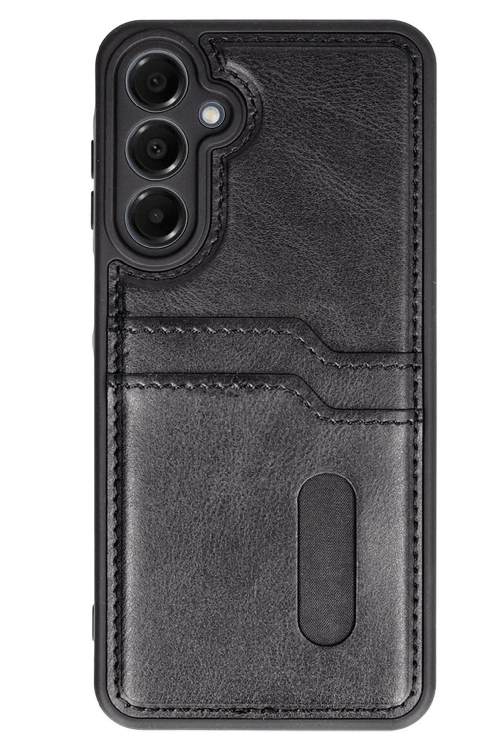 Mey İthalat®  Samsung Galaxy A25 5G Kılıf Sara Kartvizitli Deri Kılıf - Siyah