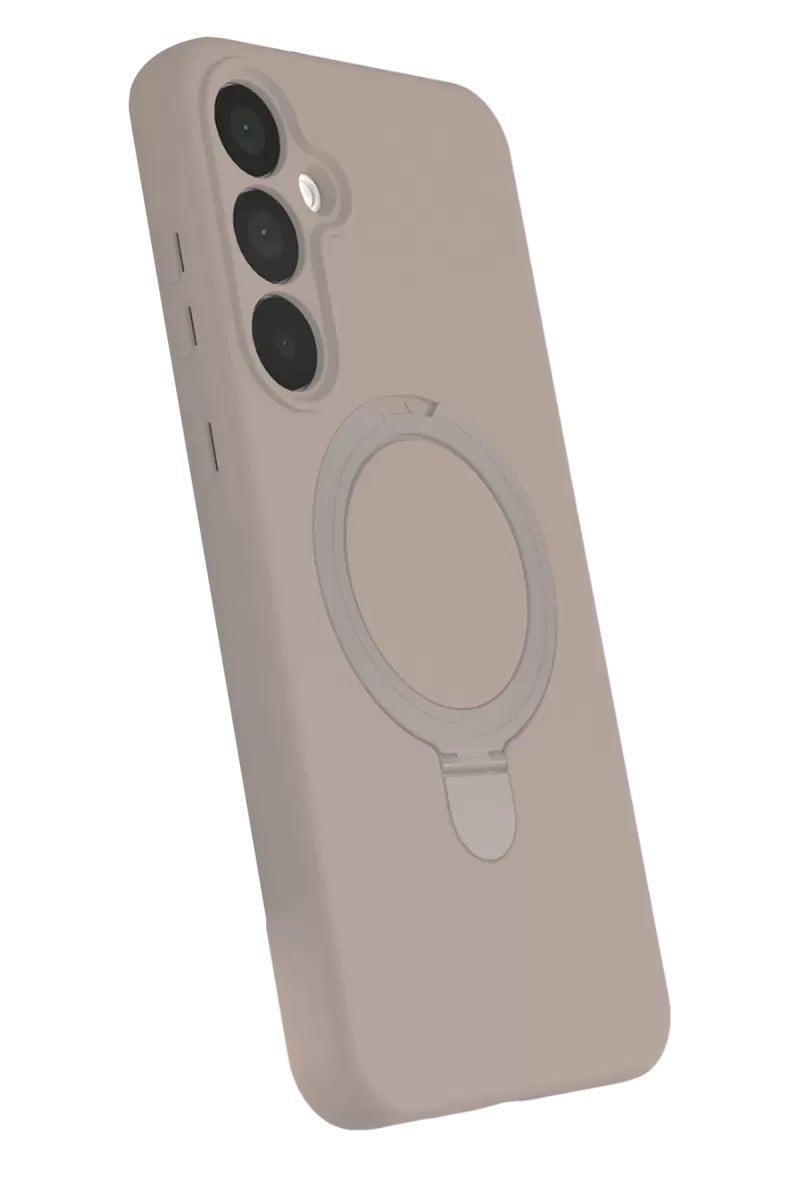 Mey İthalat®  Samsung Galaxy A25 5G Regal Magsafe Standlı Kapak - Çöl Titanyum