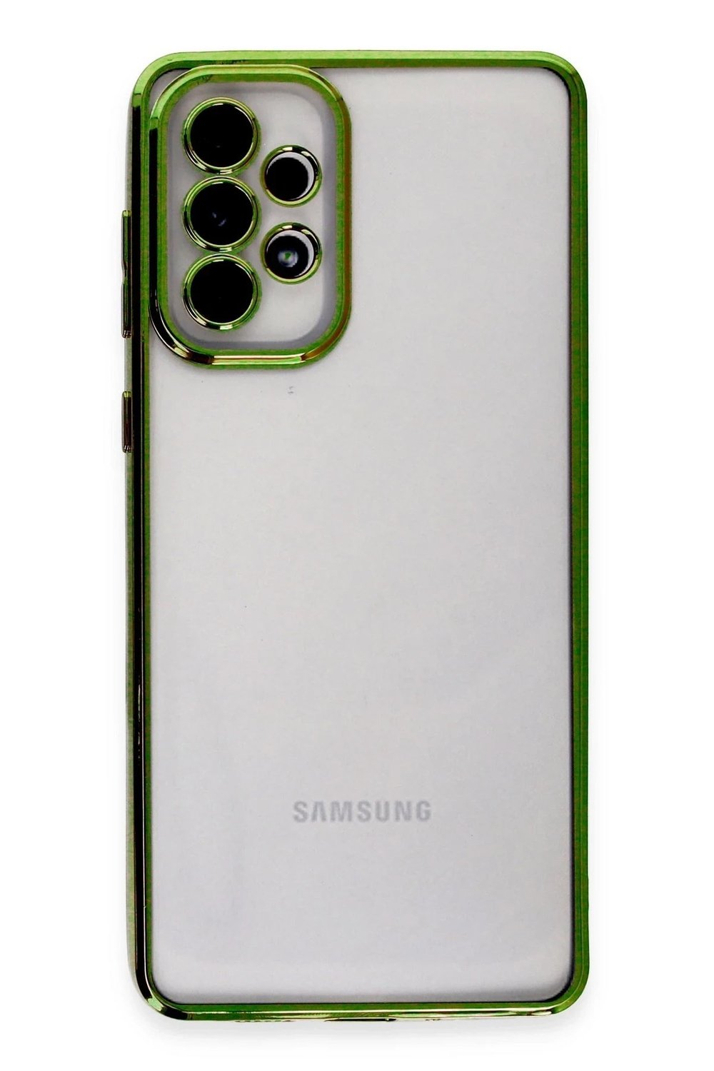 Mey İthalat®  Samsung Galaxy A33 5G Kılıf  Lensli Silikon - Yeşil