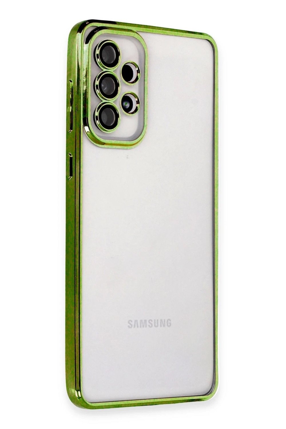 Mey İthalat®  Samsung Galaxy A33 5G Kılıf  Lensli Silikon - Yeşil