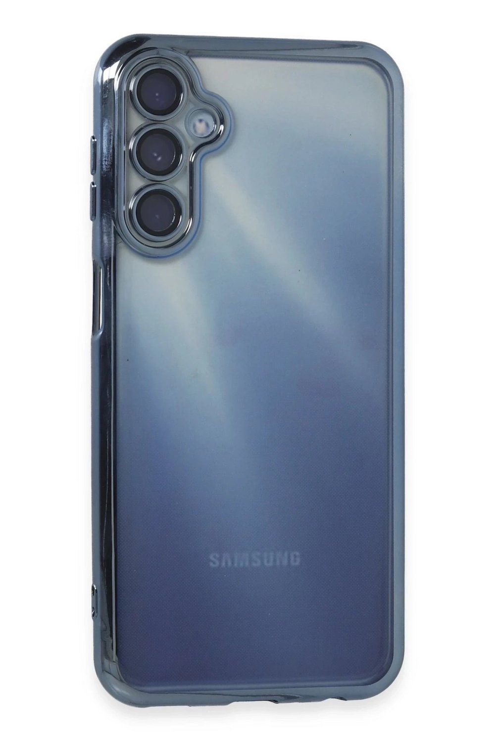 Mey İthalat®  Samsung Galaxy A35 5G Kılıf  Lensli Silikon - Açık Mavi