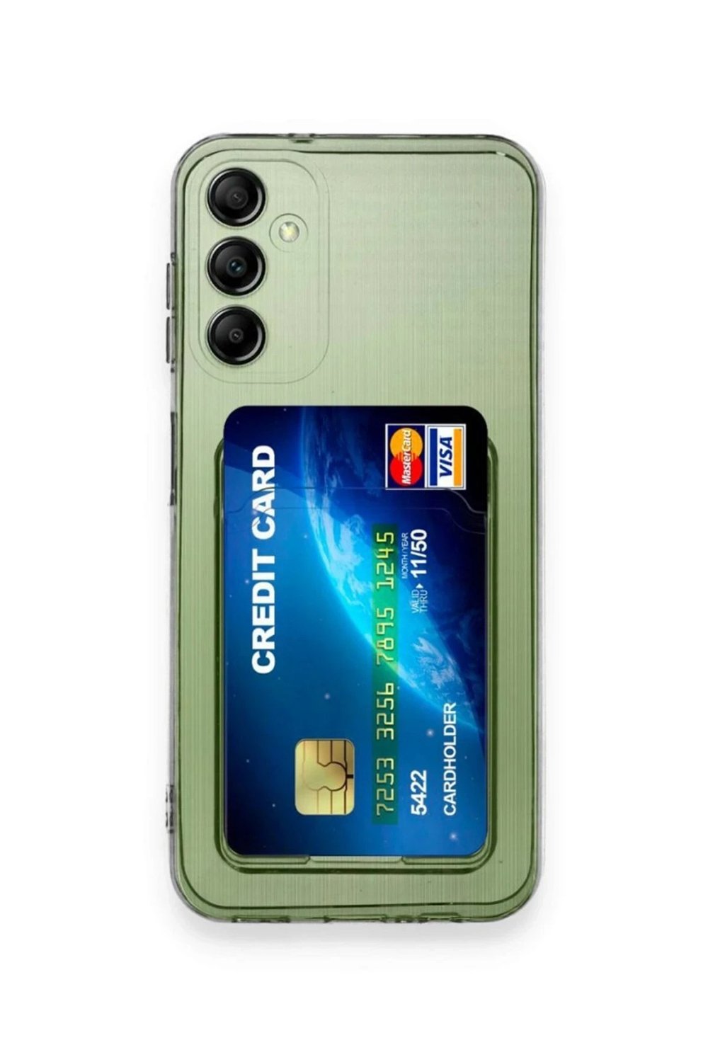 Mey İthalat®  Samsung Galaxy A35 5G Kılıf Kart Şeffaf Silikon - Şeffaf