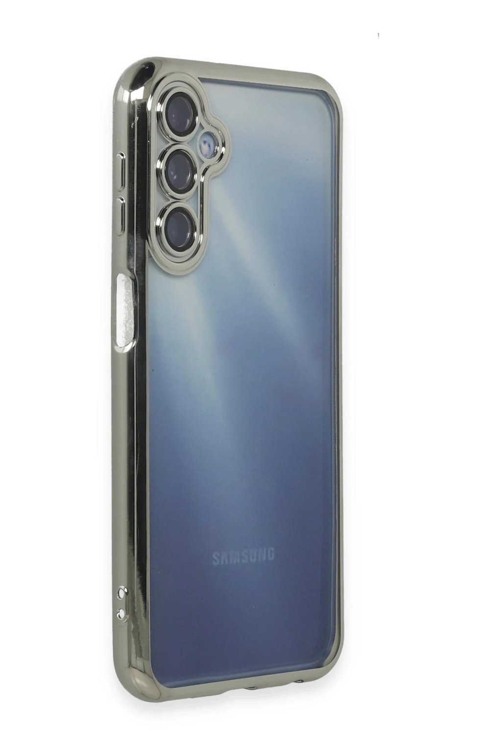 Mey İthalat®  Samsung Galaxy A35 5G Kılıf  Lensli Silikon - Gümüş