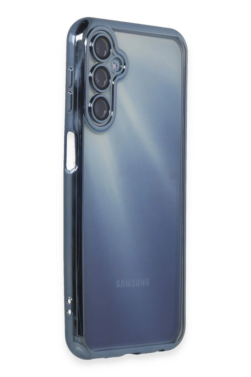 Mey İthalat®  Samsung Galaxy A35 5G Kılıf  Lensli Silikon - Açık Mavi