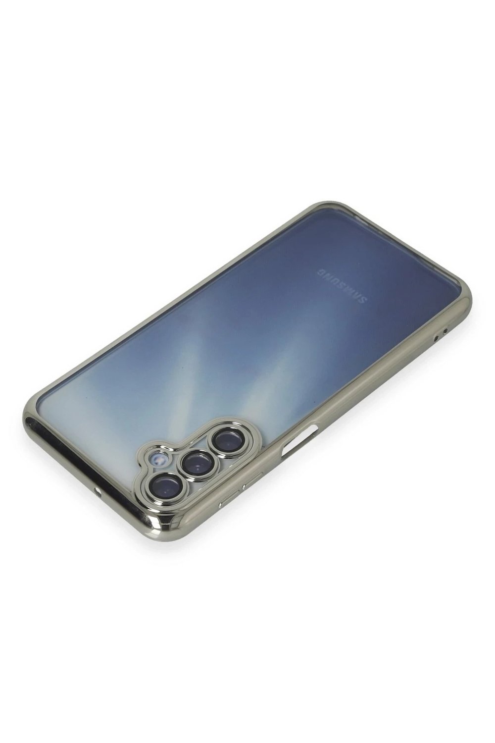 Mey İthalat®  Samsung Galaxy A35 5G Kılıf  Lensli Silikon - Gümüş