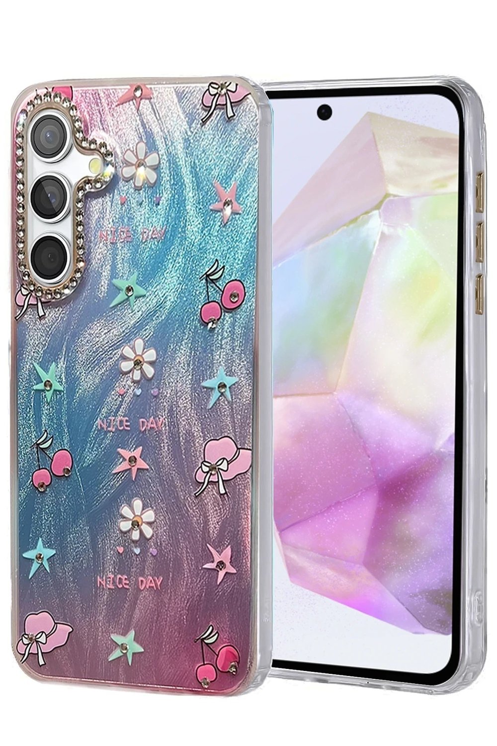 Mey İthalat®  Samsung Galaxy A35 5G Kılıf Blade Aynalı Desenli Kapak - Desen 4