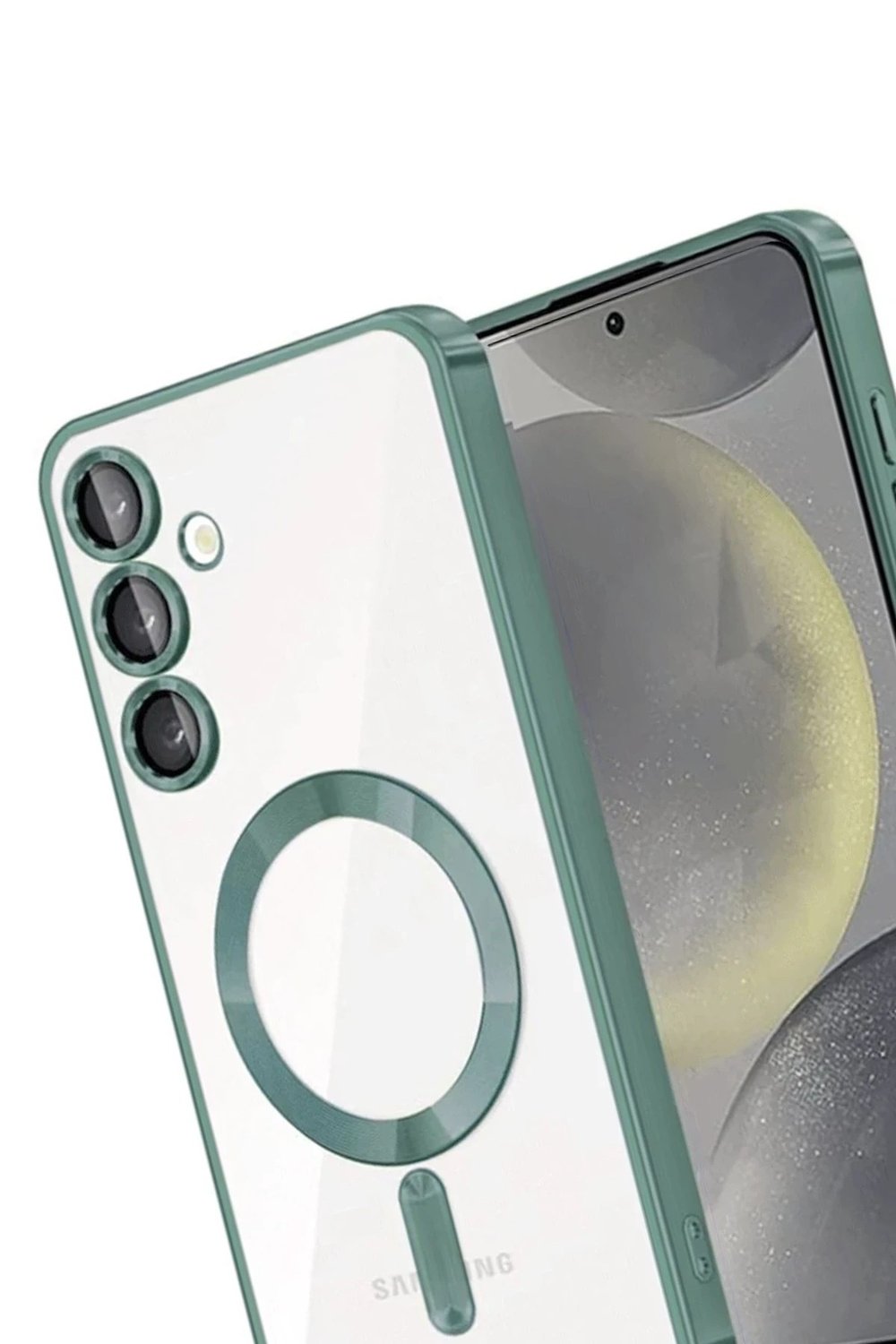 Mey İthalat®  Samsung Galaxy A35 5G Kross Magneticsafe Kapak - Koyu Yeşil