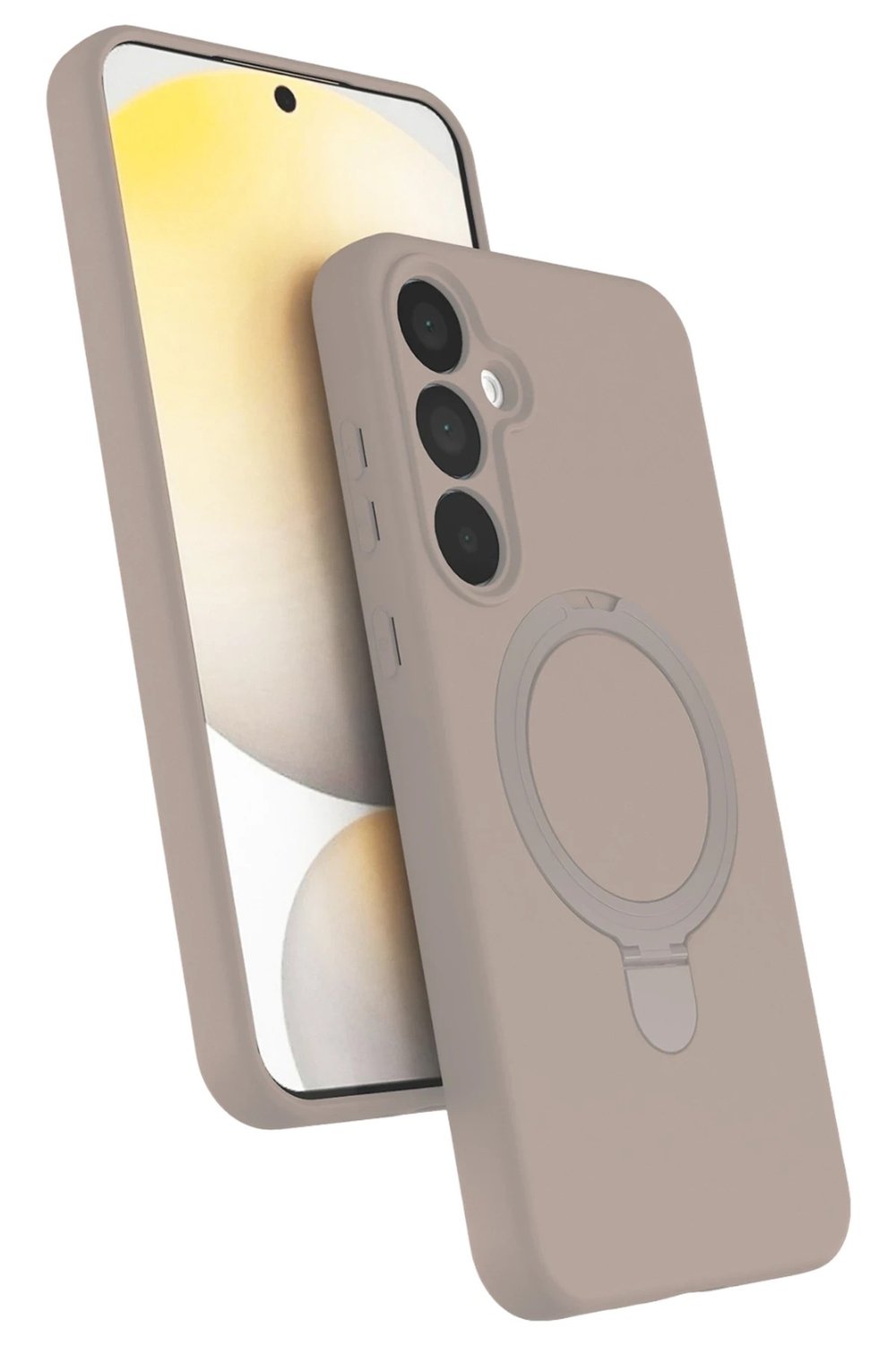Mey İthalat®  Samsung Galaxy A35 5G Regal Magsafe Standlı Kapak - Çöl Titanyum
