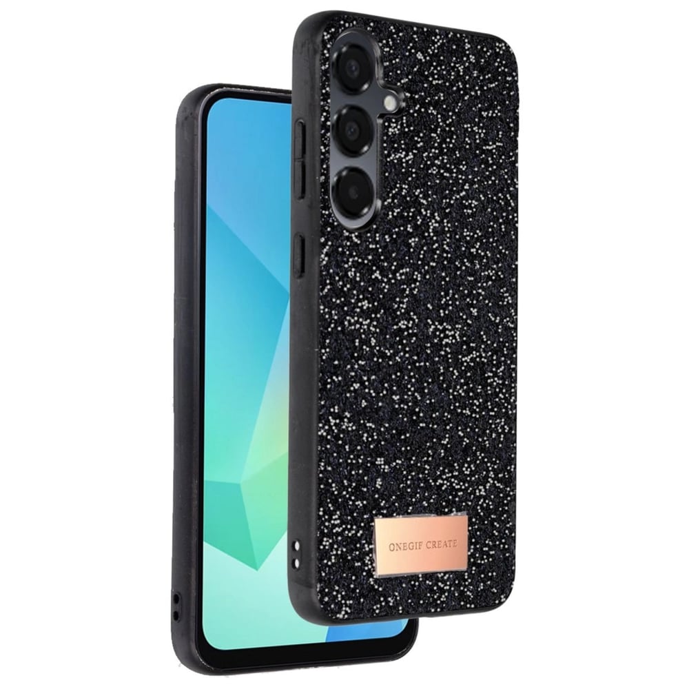 Mey İthalat®  Samsung Galaxy A36 Bright Simli Kapak - Siyah