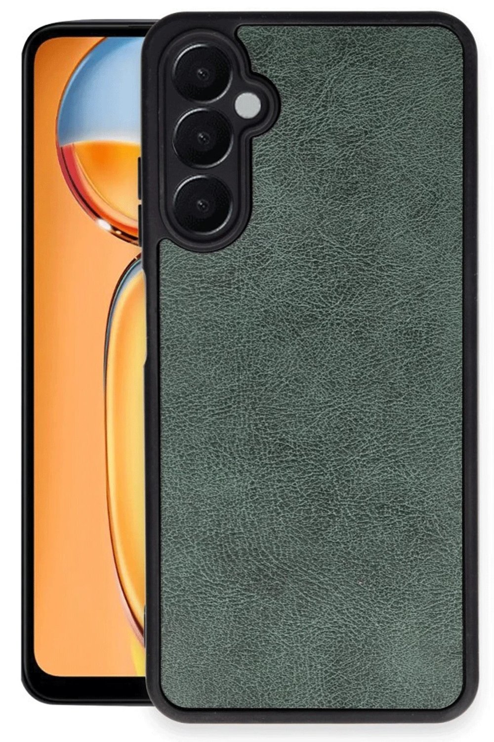 Mey İthalat®  Samsung Galaxy A36 Kılıf Aras Deri Kapak - Koyu Yeşil