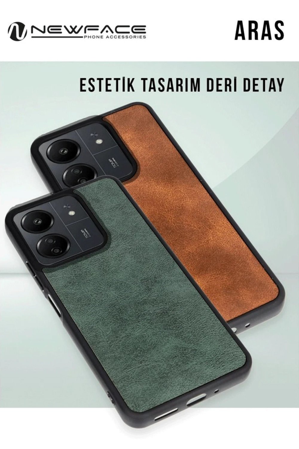 Mey İthalat®  Samsung Galaxy A36 Kılıf Aras Deri Kapak - Taba