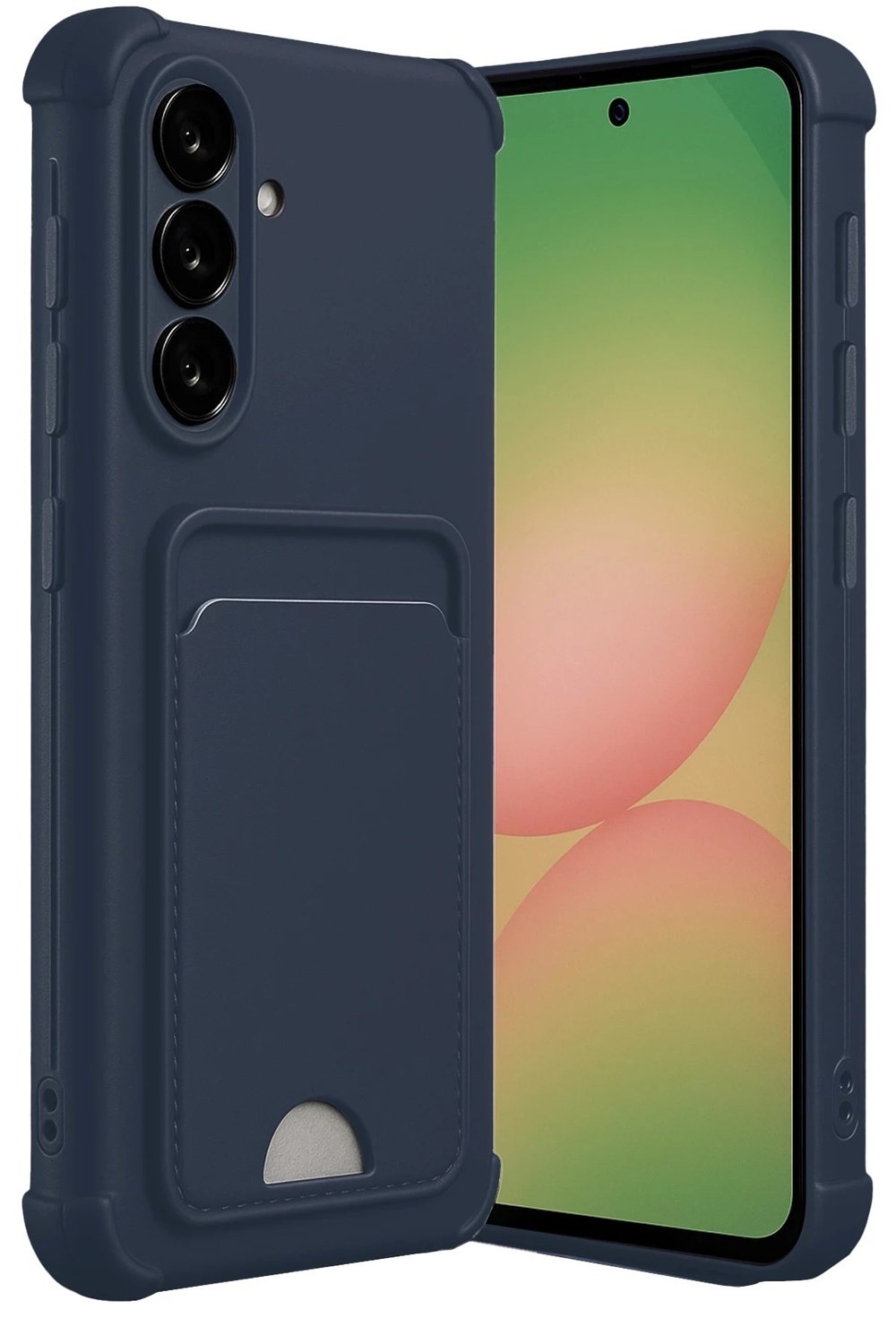 Mey İthalat®  Samsung Galaxy A36 Kılıf Kelvin Kartvizitli Silikon - Lacivert