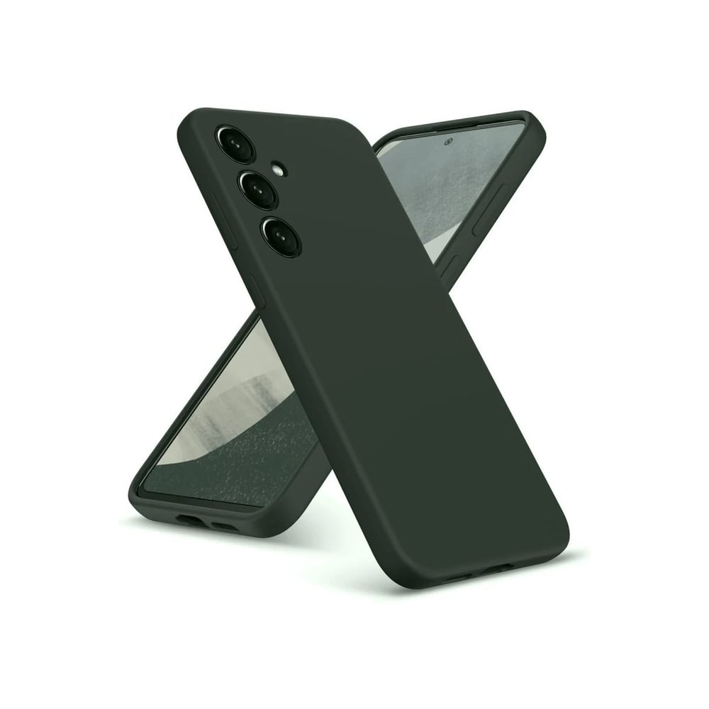 Mey İthalat®  Samsung Galaxy A36 Kılıf Nano içi Kadife Silikon - Koyu Yeşil