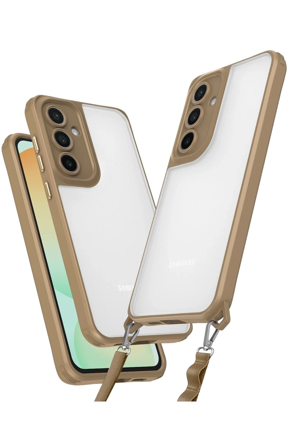Mey İthalat®  Samsung Galaxy A36 Kılıf Penta Silikon Kılıf - Çöl Titanyum