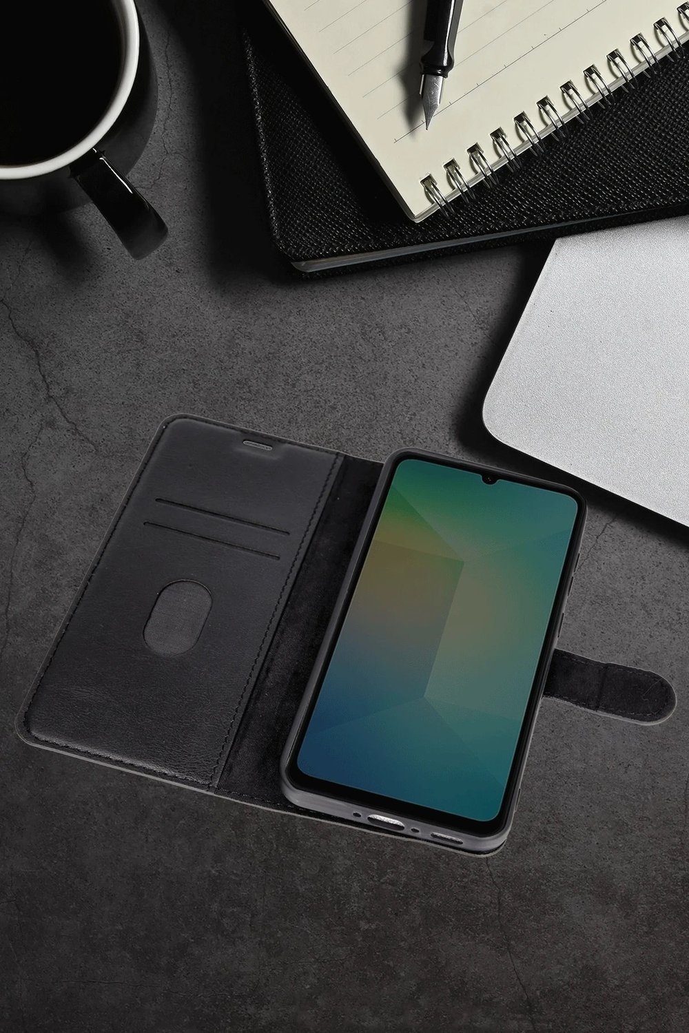 Mey İthalat®  Samsung Galaxy A36 Kılıf Trend S Plus Kapaklı Kılıf - Yeşil