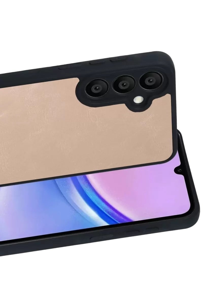 Mey İthalat®  Samsung Galaxy A37 5G Aras Deri Kapak - Pudra