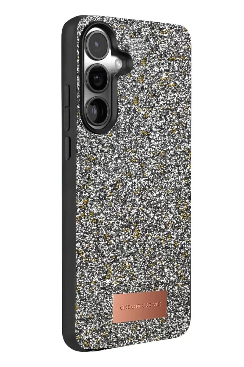 Mey İthalat®  Samsung Galaxy A37 5G Bright Simli Kapak - Gümüş