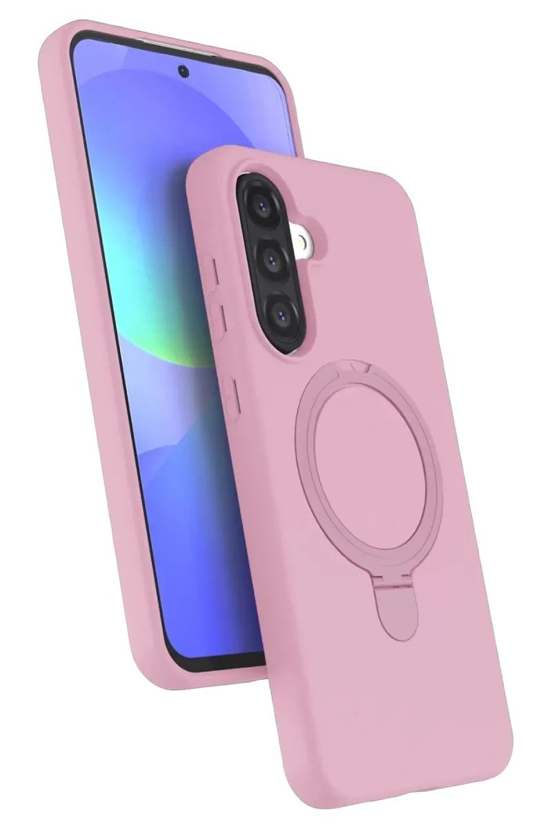 Mey İthalat®  Samsung Galaxy A37 5G Regal Magsafe Standlı Kapak - Açık Pembe