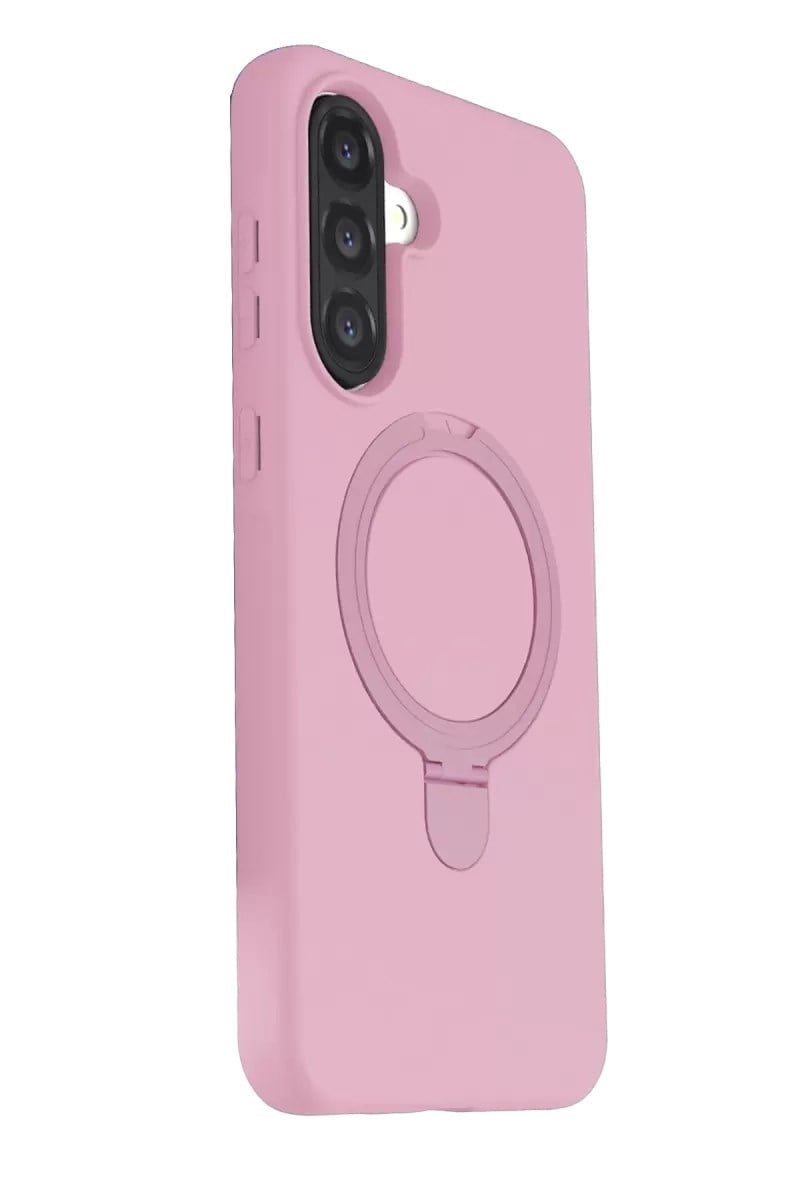 Mey İthalat®  Samsung Galaxy A37 5G Regal Magsafe Standlı Kapak - Açık Pembe