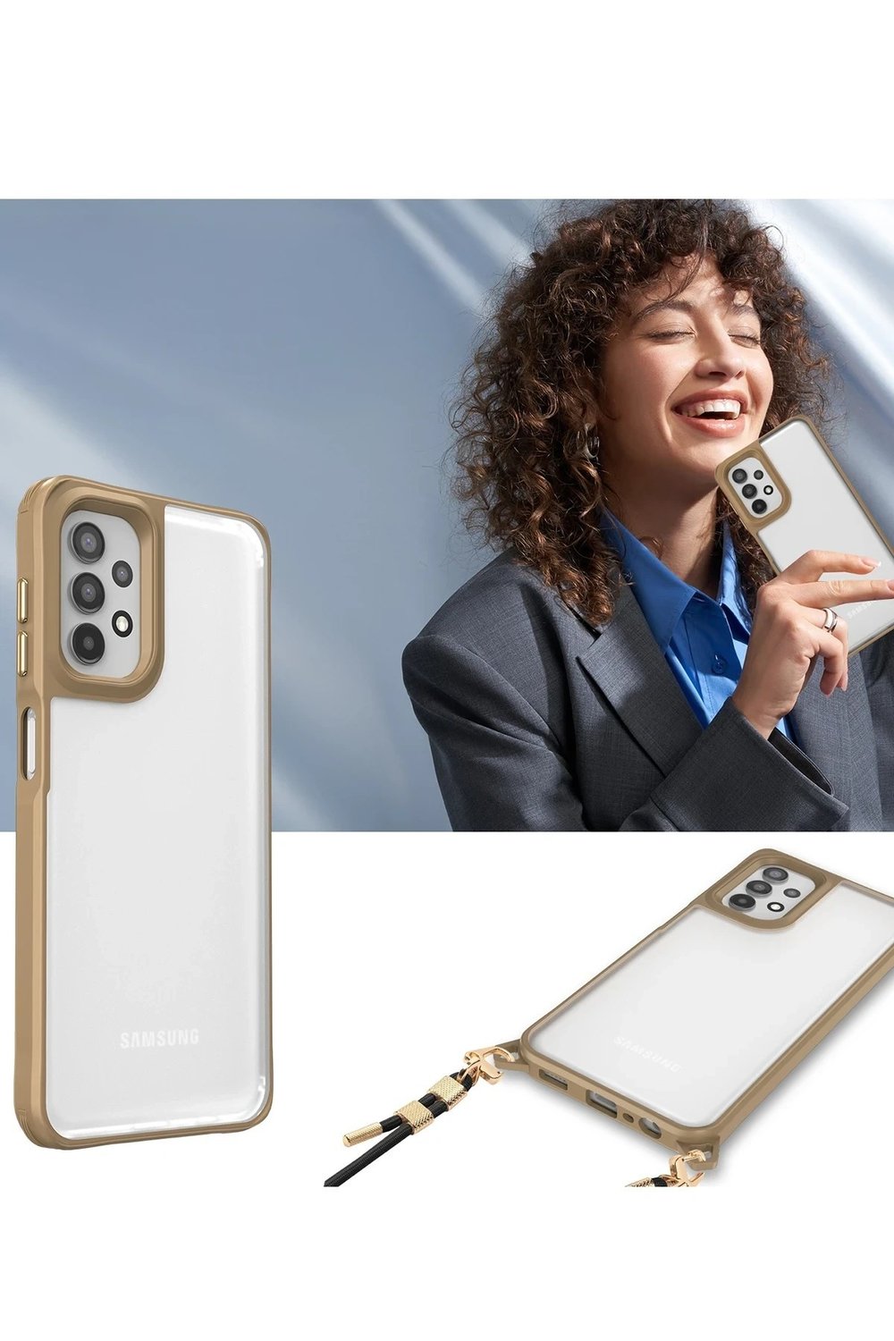 Mey İthalat®  Samsung Galaxy A52 Kılıf Penta Silikon Kılıf - Çöl Titanyum