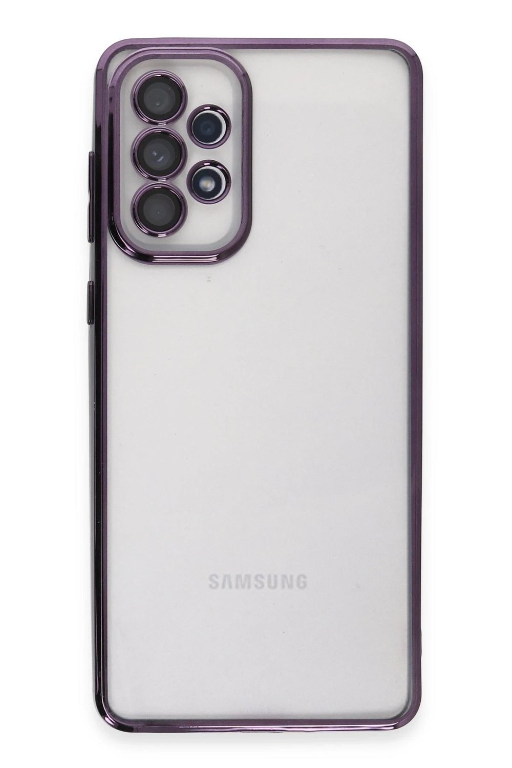 Mey İthalat®  Samsung Galaxy A53 5G Kılıf  Lensli Silikon - Mor