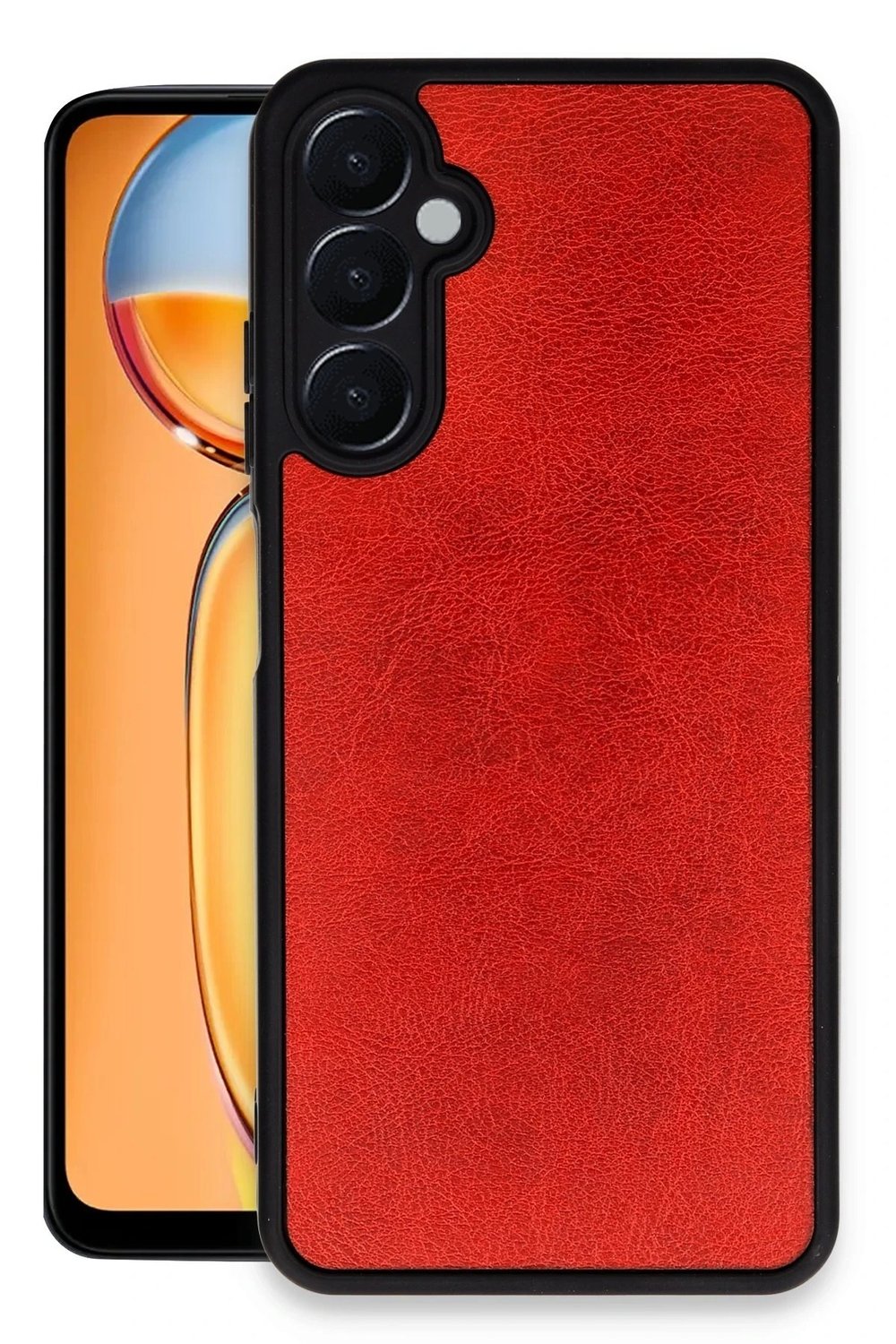 Mey İthalat®  Samsung Galaxy A55 5G Kılıf Aras Deri Kapak - Kırmızı