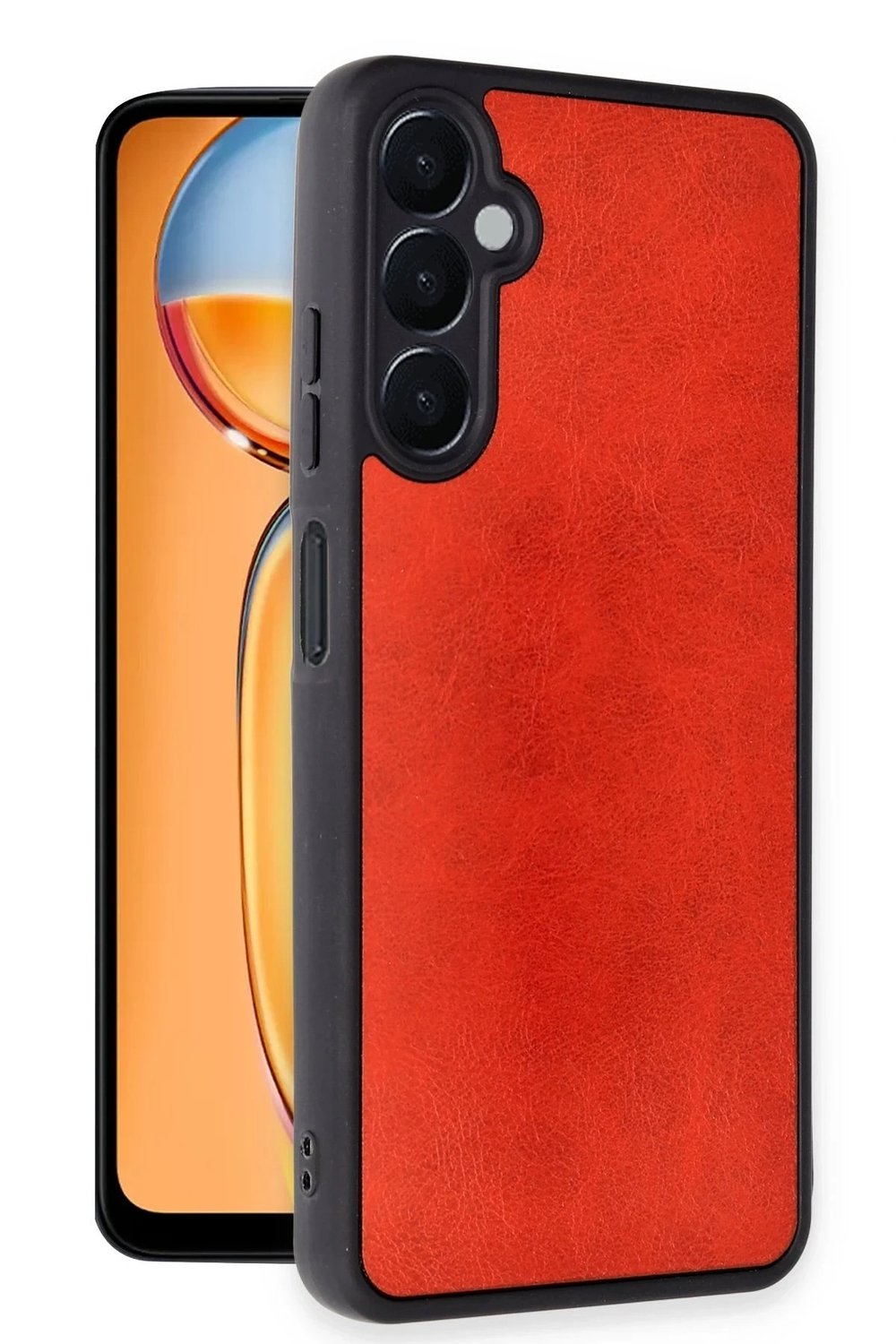 Mey İthalat®  Samsung Galaxy A55 5G Kılıf Aras Deri Kapak - Kırmızı
