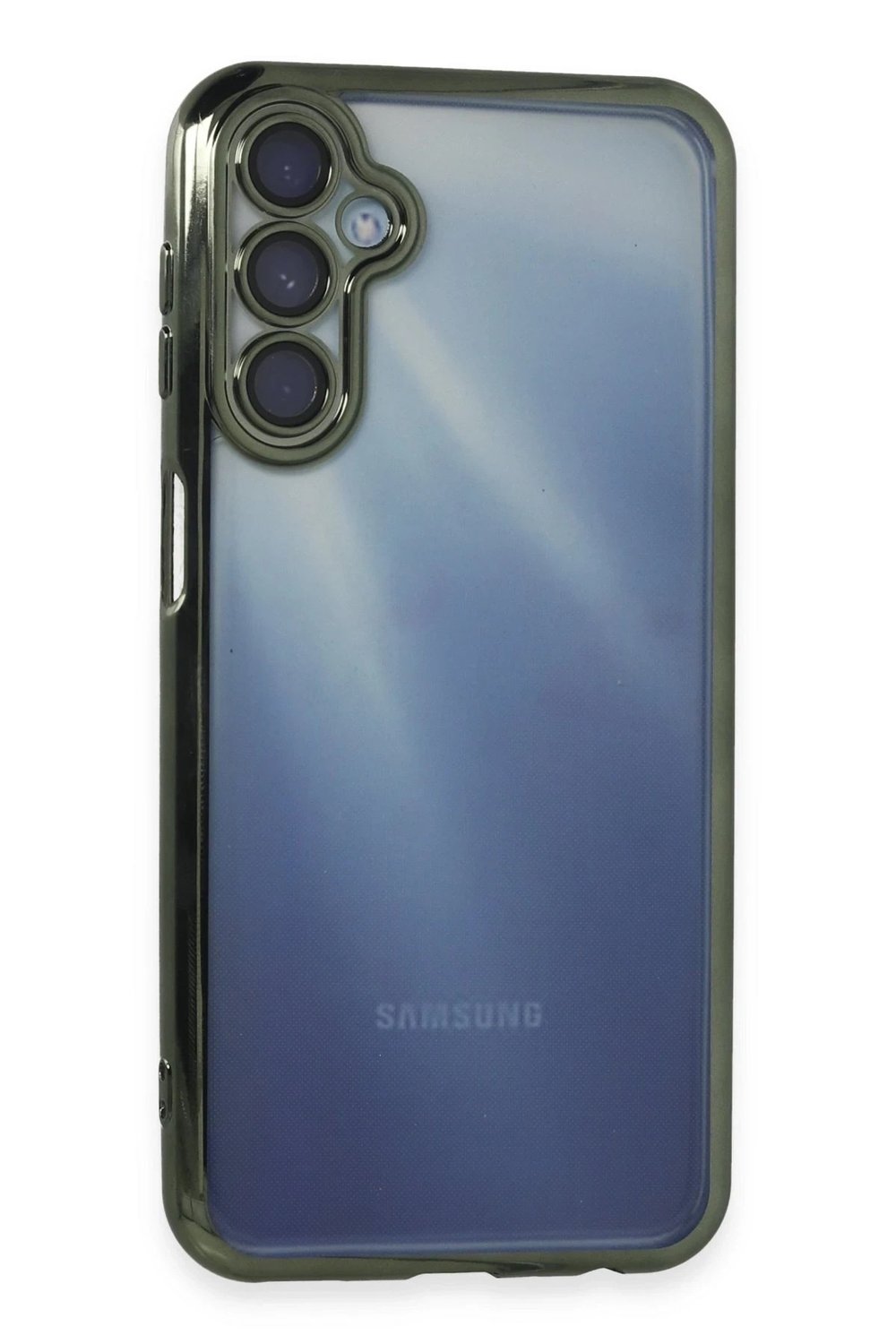 Mey İthalat®  Samsung Galaxy A55 5G Kılıf  Lensli Silikon - Yeşil