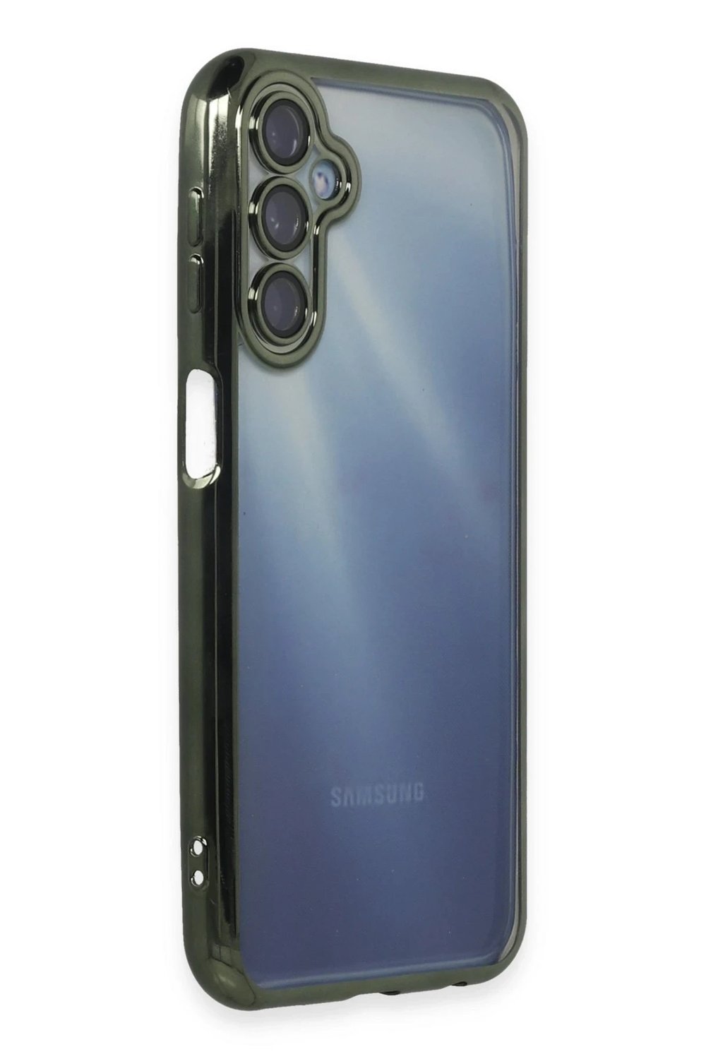Mey İthalat®  Samsung Galaxy A55 5G Kılıf  Lensli Silikon - Yeşil
