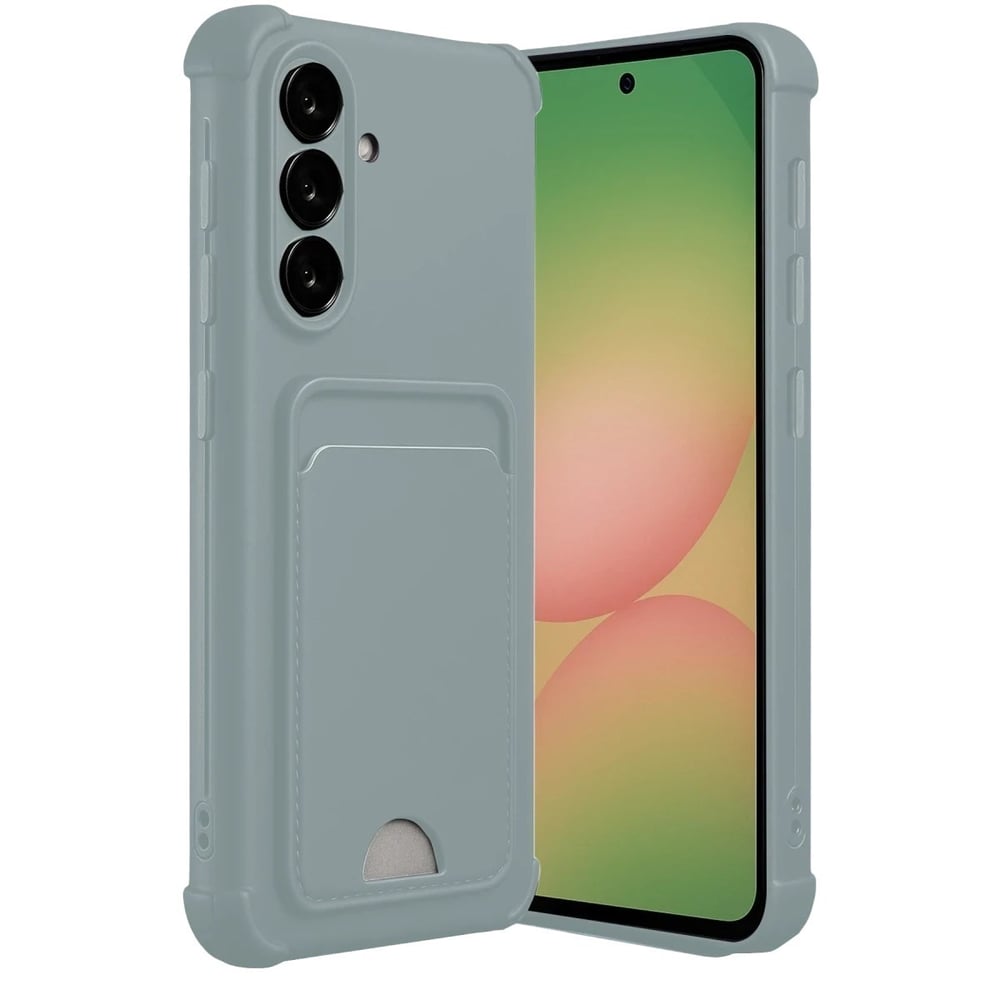Mey İthalat®  Samsung Galaxy A56 Kılıf Kelvin Kartvizitli Silikon - Açık Yeşil