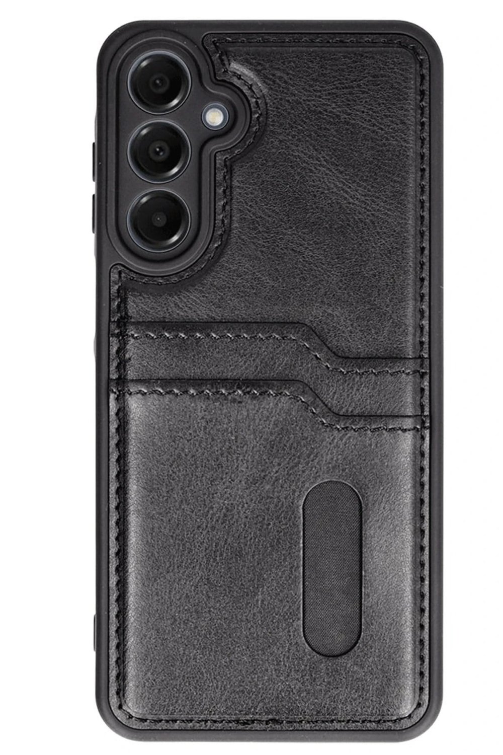 Mey İthalat®  Samsung Galaxy A56 Kılıf Sara Kartvizitli Deri Kılıf - Siyah