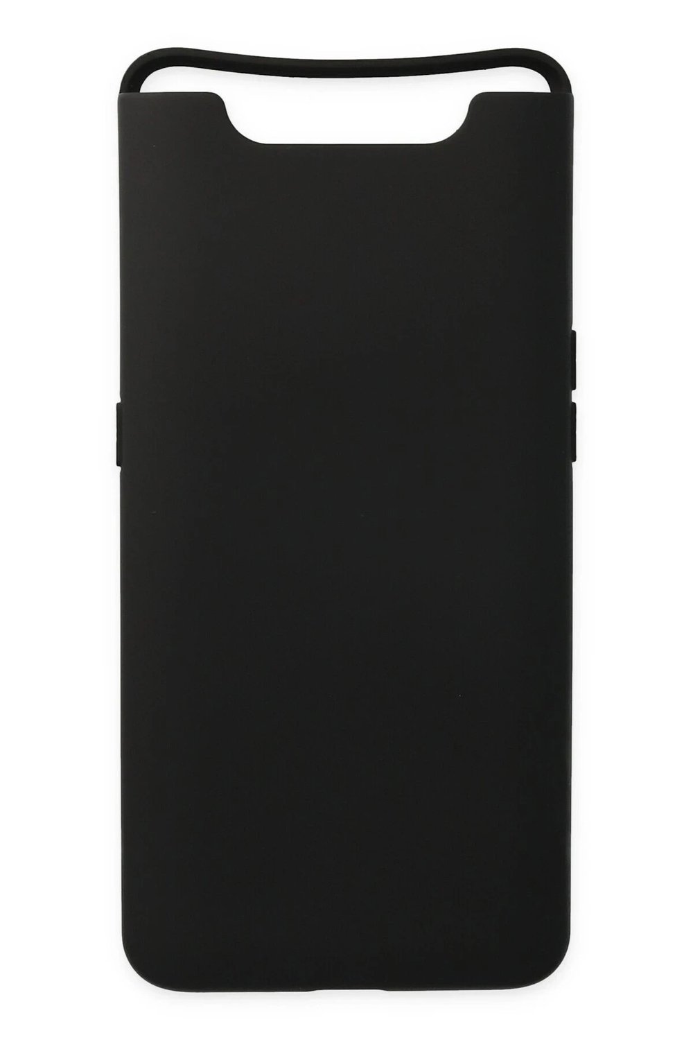 Mey İthalat®  Samsung Galaxy A80 Kılıf Nano içi Kadife Silikon - Siyah
