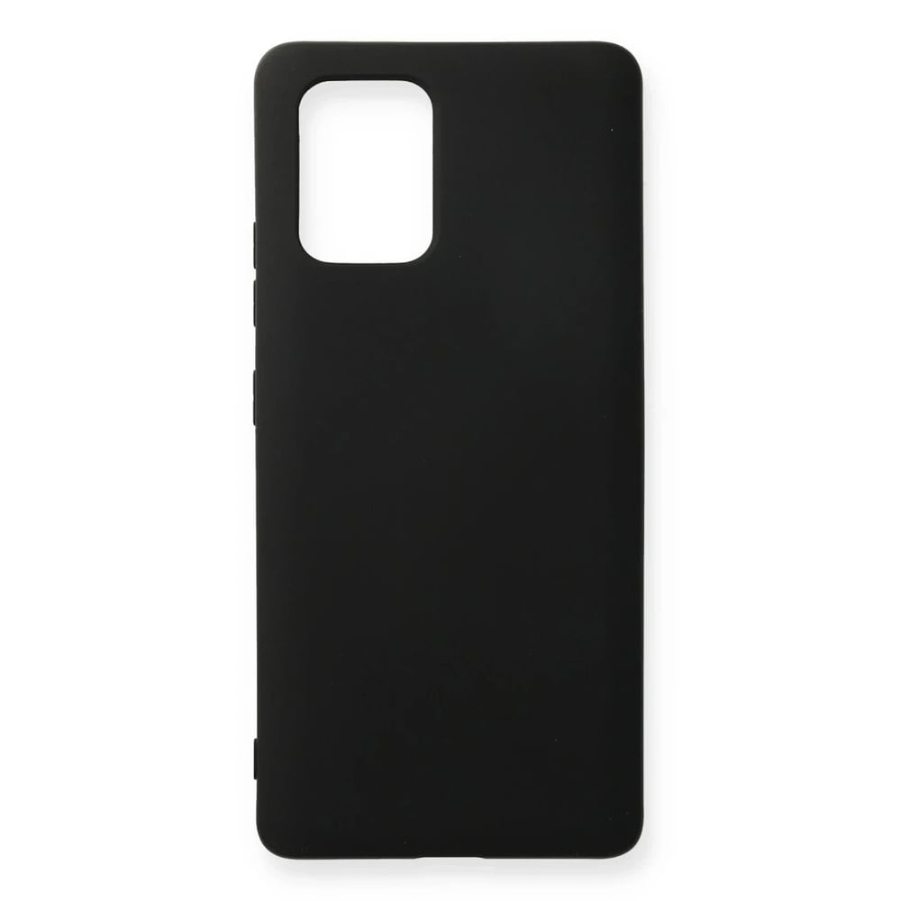 Mey İthalat®  Samsung Galaxy A91 / S10 Lite Kılıf Nano içi Kadife Silikon - Siyah