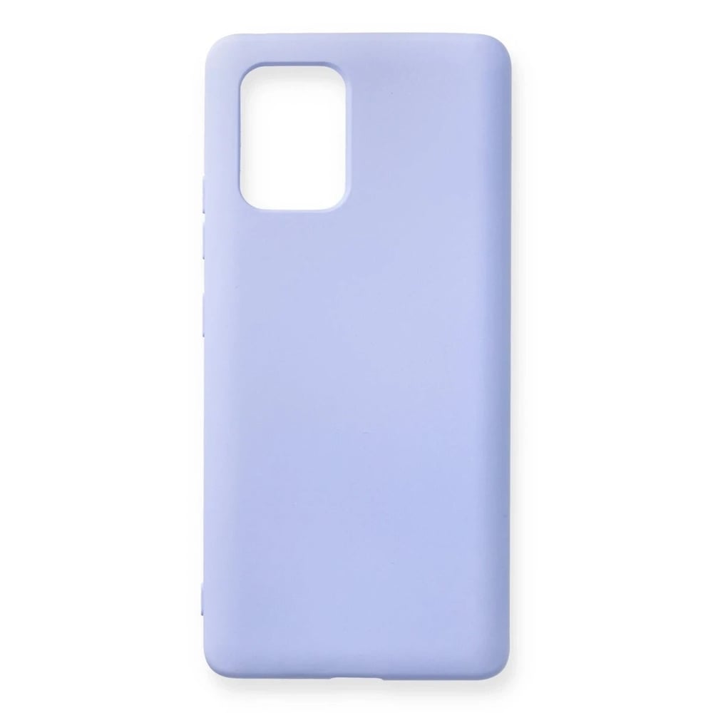 Mey İthalat®  Samsung Galaxy A91 / S10 Lite Kılıf Nano içi Kadife Silikon - Lila