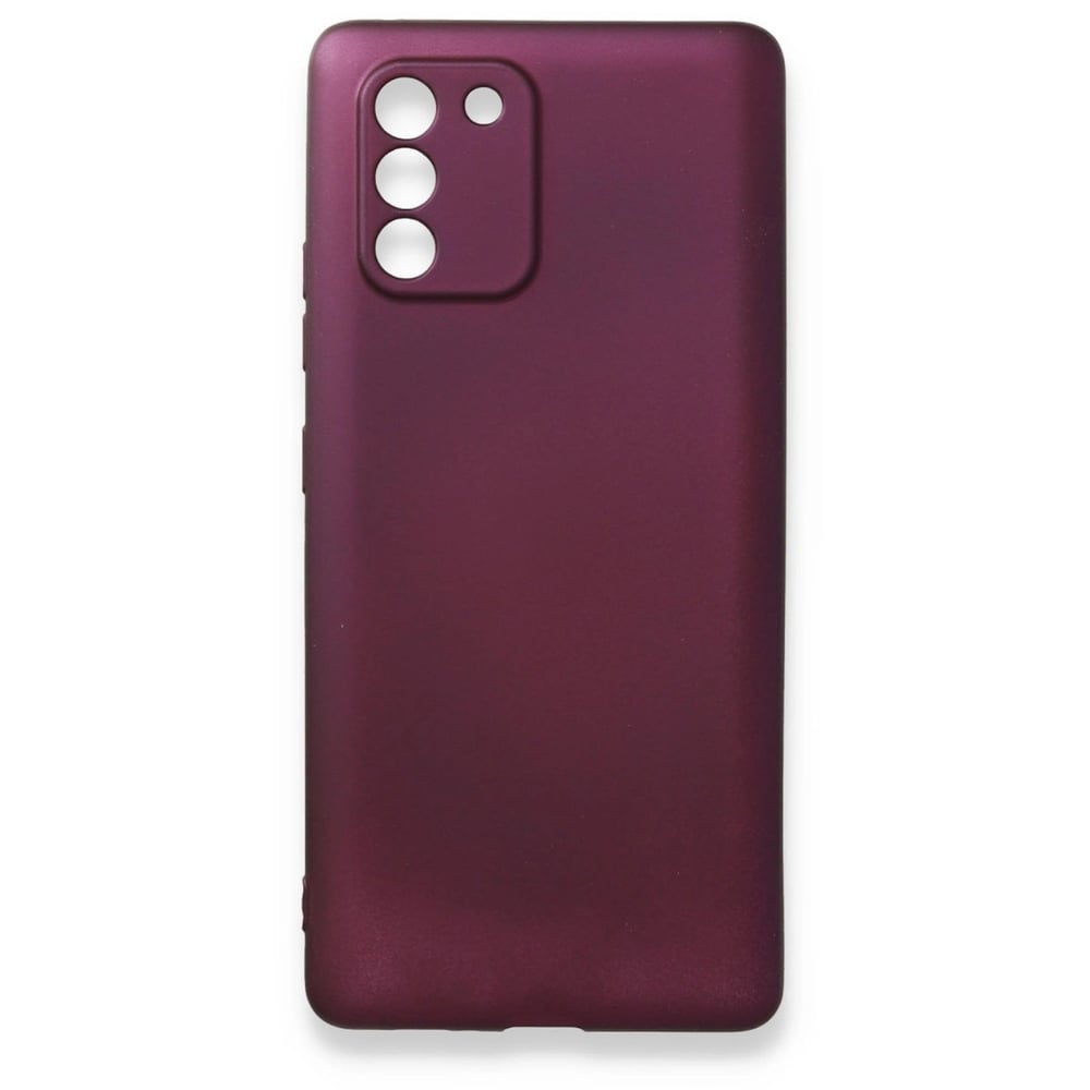 Mey İthalat®  Samsung Galaxy A91 / S10 Lite Kılıf First Silikon - Mürdüm