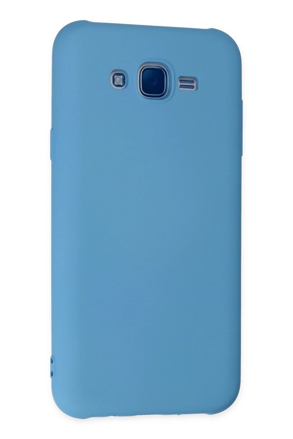 Mey İthalat®  Samsung Galaxy J7 Kılıf Nano içi Kadife Silikon - Mavi