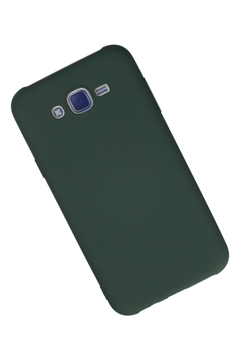 Mey İthalat®  Samsung Galaxy J7 Kılıf Nano içi Kadife Silikon - Koyu Yeşil