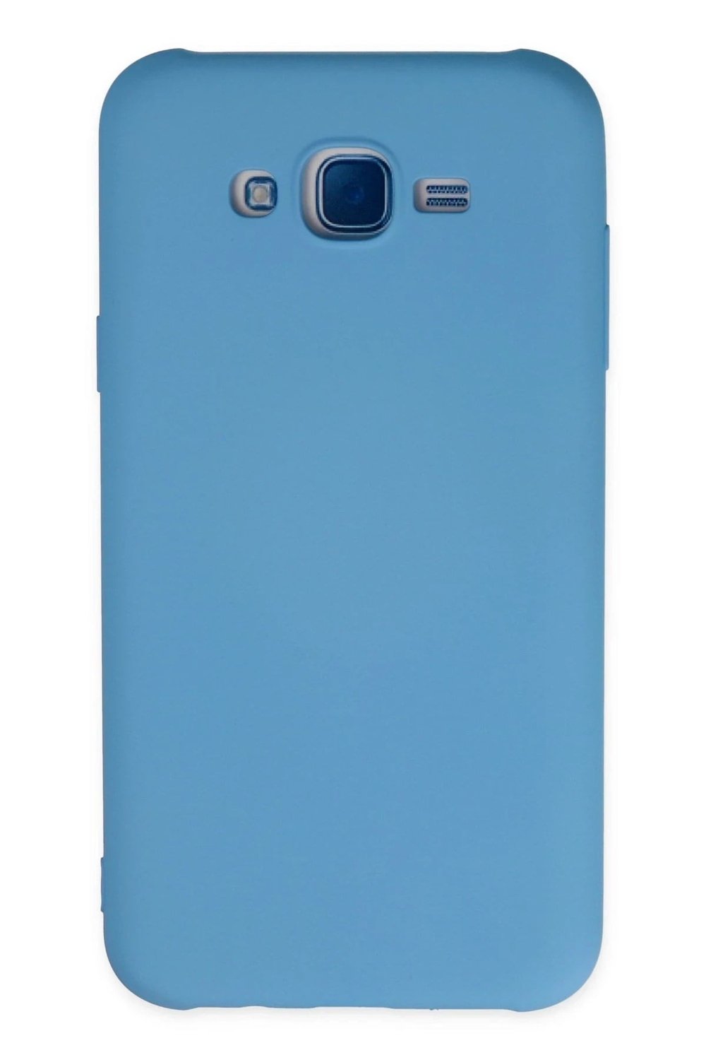 Mey İthalat®  Samsung Galaxy J7 Kılıf Nano içi Kadife Silikon - Mavi