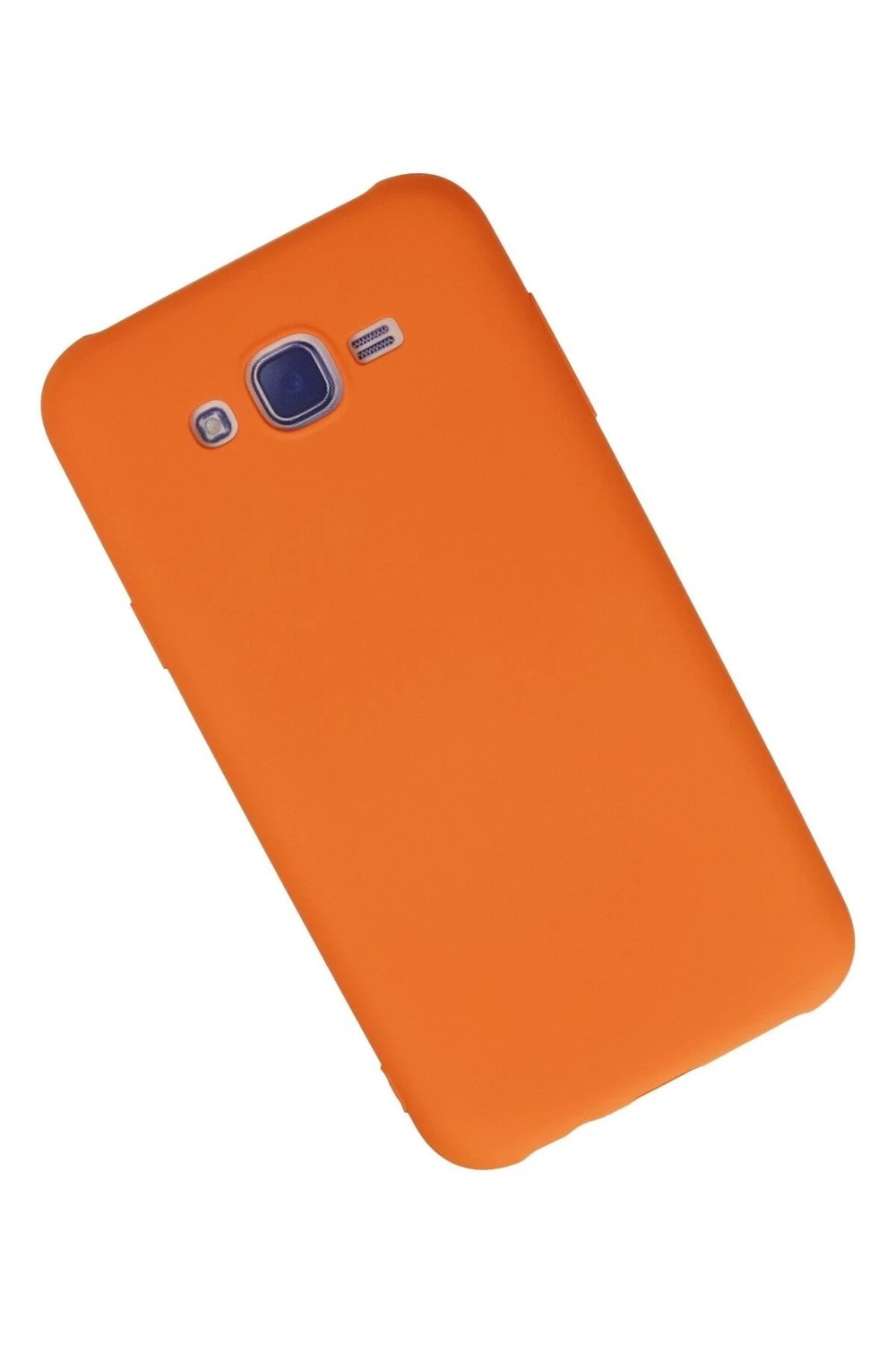 Mey İthalat®  Samsung Galaxy J7 Kılıf Nano içi Kadife Silikon - Turuncu