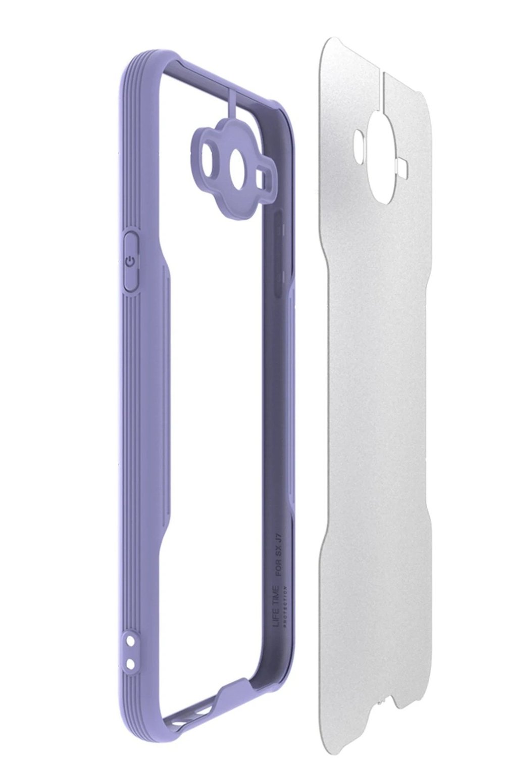 Mey İthalat®  Samsung Galaxy J7 Kılıf Platin Silikon - Pembe