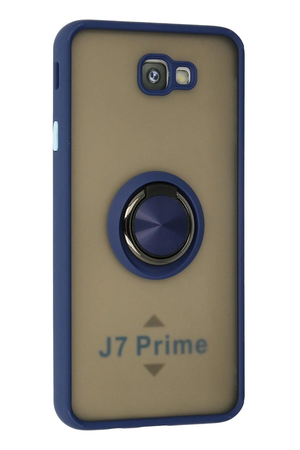 Mey İthalat®  Samsung Galaxy J7 Prime Kılıf Montreal Yüzüklü Silikon Kapak - Lacivert