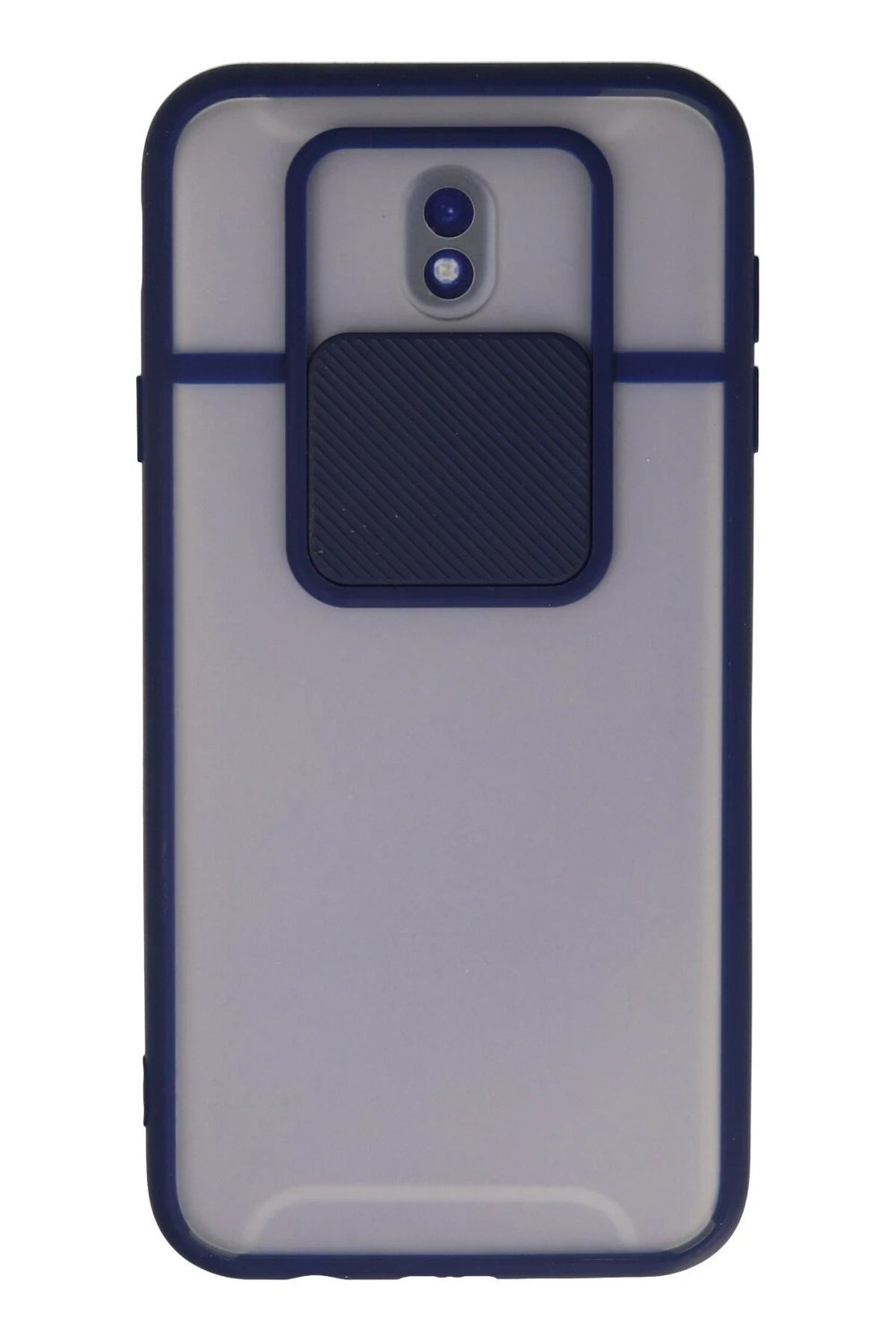 Mey İthalat®  Samsung Galaxy J7 Pro / J730 Kılıf Palm Buzlu Kamera Sürgülü Silikon - Lacivert