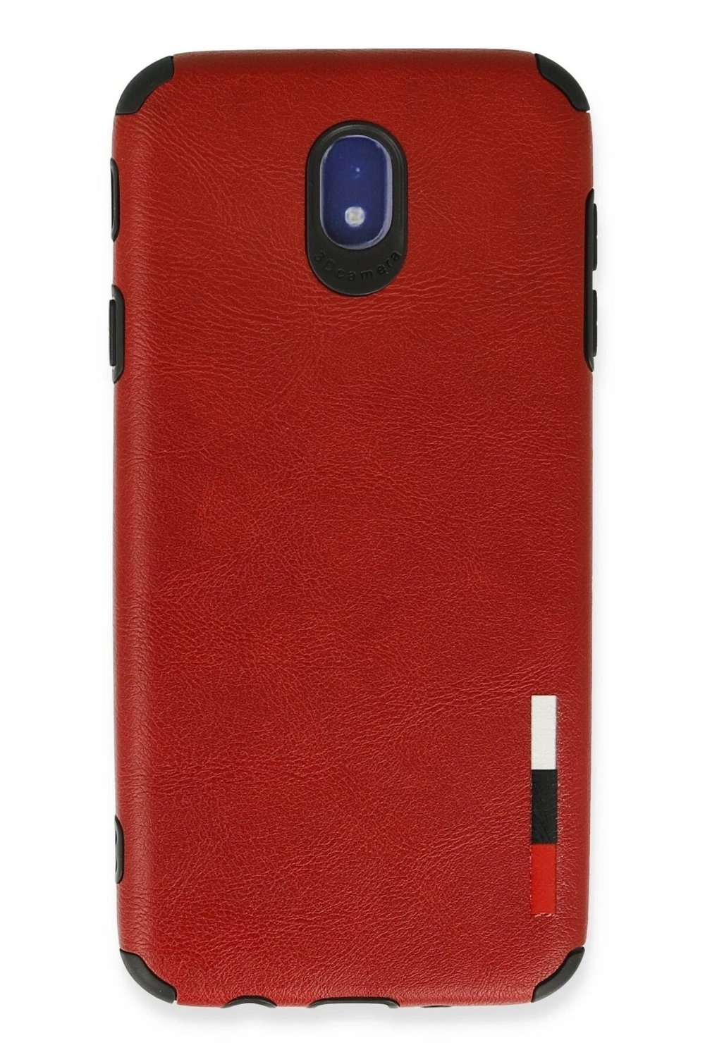 Mey İthalat®  Samsung Galaxy J7 Pro / J730 Kılıf Loop Deri Silikon - Kırmızı