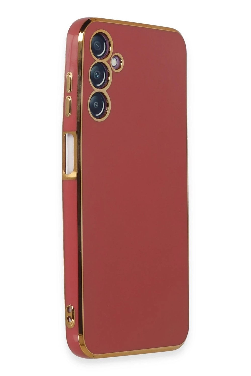 Mey İthalat®  Samsung Galaxy M14 5G Kılıf Volet Silikon - Kırmızı