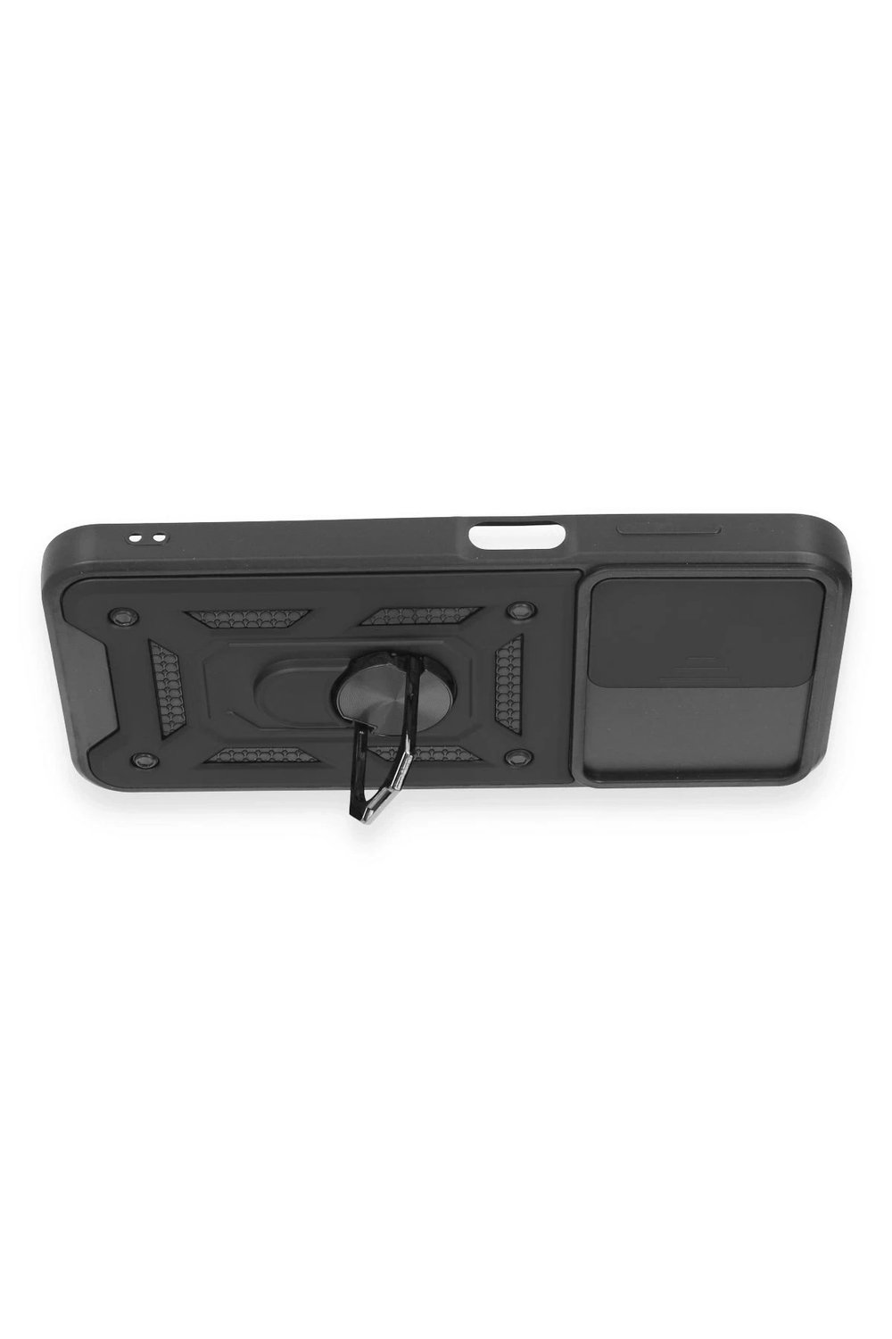 Mey İthalat®  Samsung Galaxy M14 5G Kılıf Pars Lens Yüzüklü Silikon - Siyah