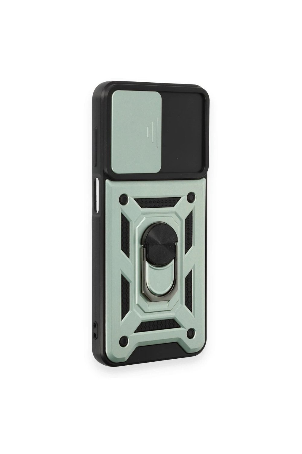 Mey İthalat®  Samsung Galaxy M14 5G Kılıf Pars Lens Yüzüklü Silikon - Yeşil
