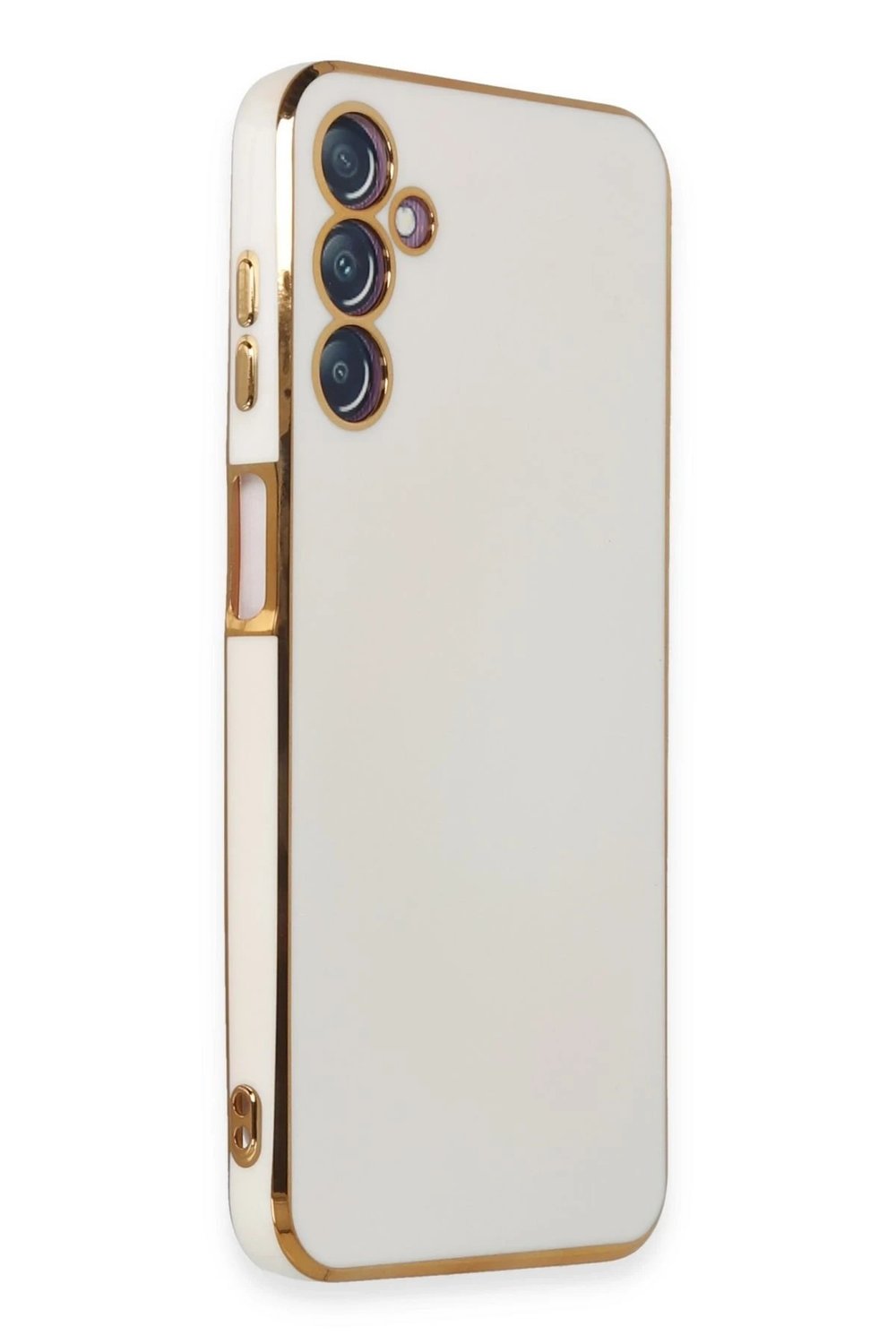 Mey İthalat®  Samsung Galaxy M14 5G Kılıf Volet Silikon - Beyaz