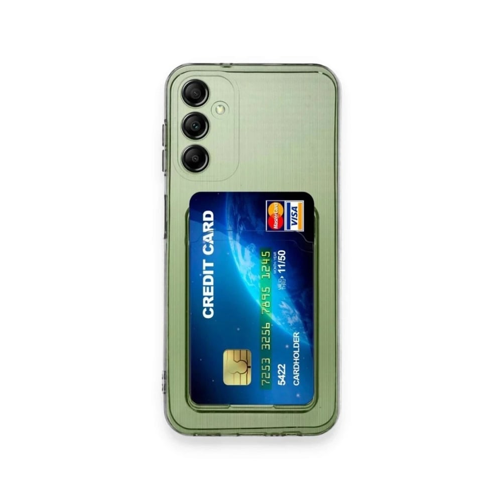 Mey İthalat®  Samsung Galaxy M15 Kılıf Kart Şeffaf Silikon - Şeffaf